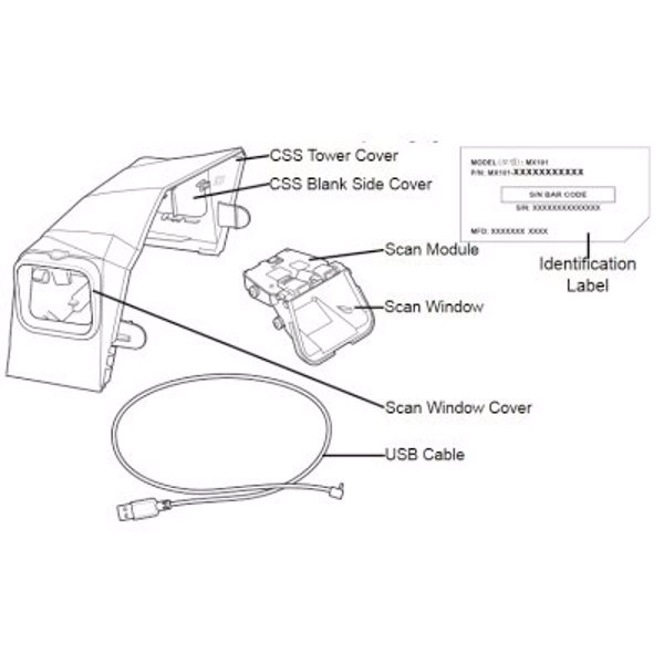 Встраиваемый сканер штрихкода Zebra MX101 (MX101-SR7000WW)